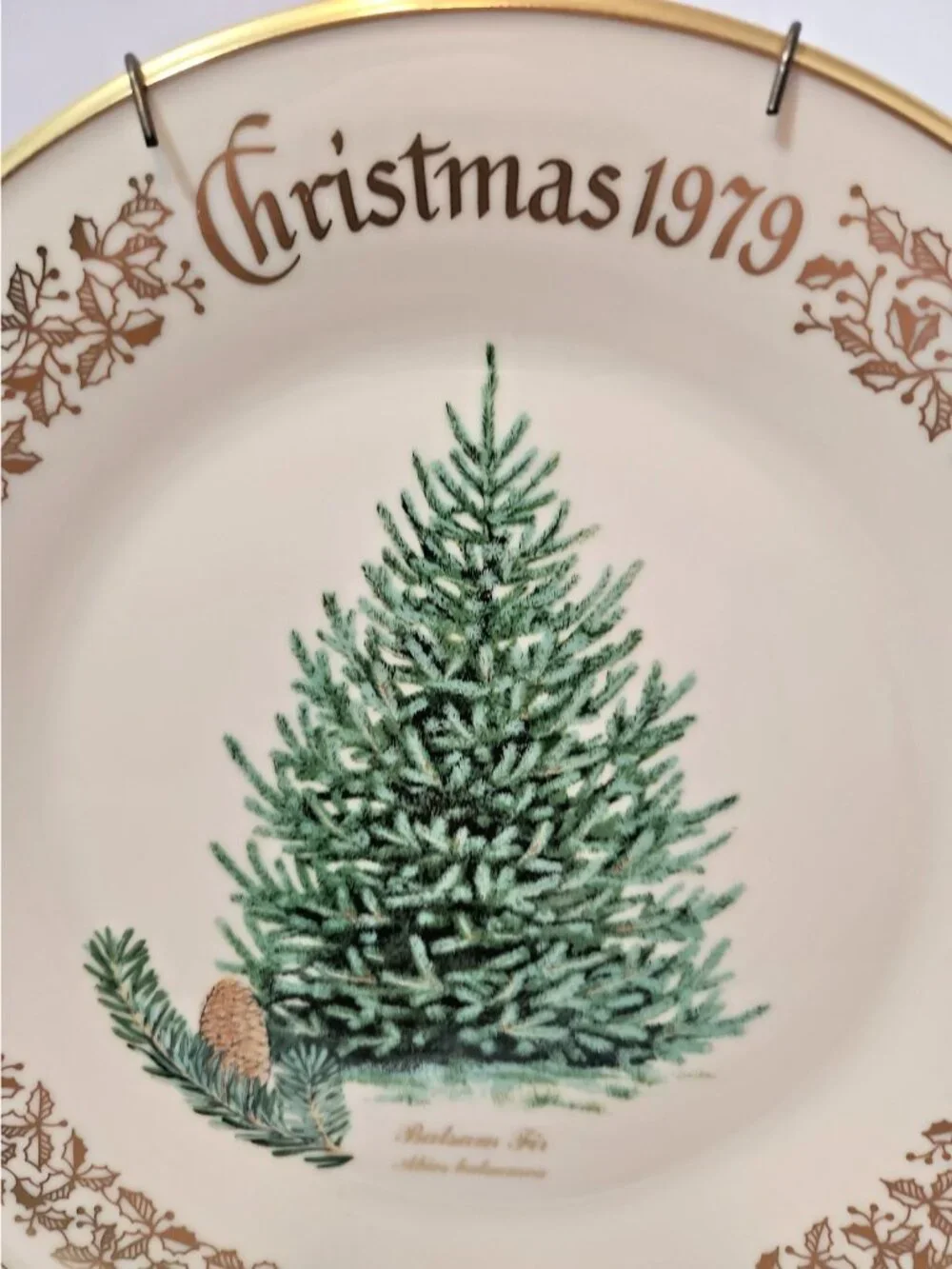 Vtg Lenox 1979 Christmas Plate Commemorative Issue Balsam Fir with Box